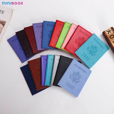 2023 USA Passport Holder Sleeve Custom Logo for Personalized Traveling in PU Leather