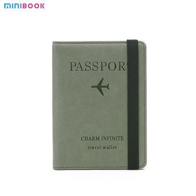 Customized Pattern Minibook Passport Holder Rfid Blocking Travel Wallet for Credit Card