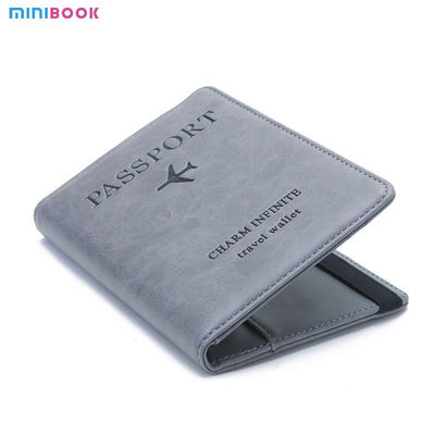 Customized Pattern Minibook Passport Holder Rfid Blocking Travel Wallet for Credit Card