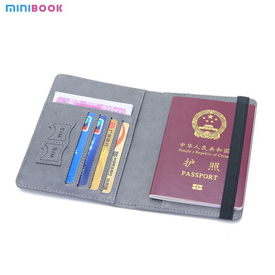 Customized Pattern Minibook Passport Holder Rfid Blocking Travel Wallet for Credit Card