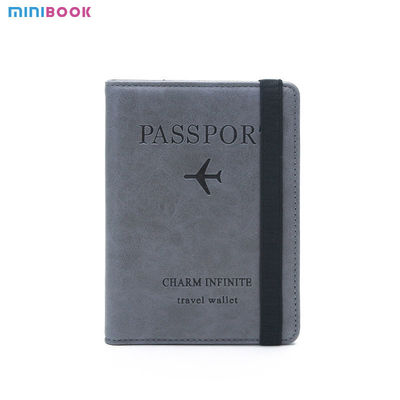 Customized Pattern Minibook Passport Holder Rfid Blocking Travel Wallet for Credit Card