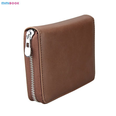 Custom Logo Genuine Leather Rfid Wallet with RFID Blocking and ID Card Holder