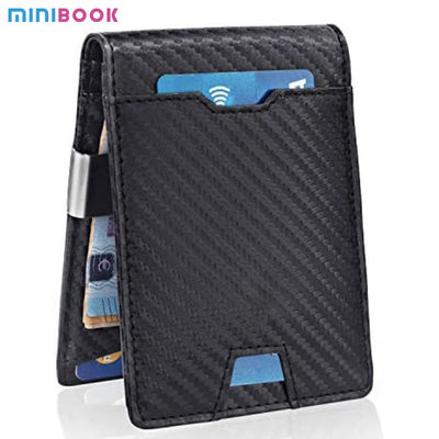 Minibook Rfid Clip Carbon Fiber Wallet Clip Card Holder for Organizing Business Cards