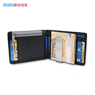 Minibook Rfid Clip Carbon Fiber Wallet Clip Card Holder for Organizing Business Cards
