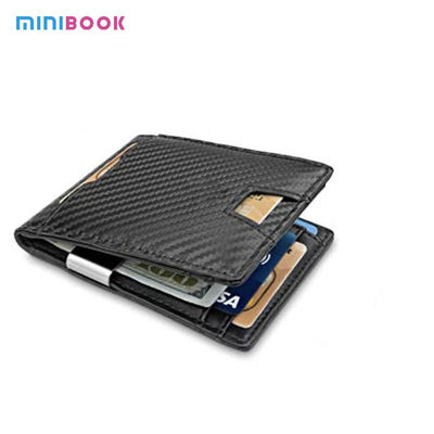 Minibook Rfid Clip Carbon Fiber Wallet Clip Card Holder for Organizing Business Cards