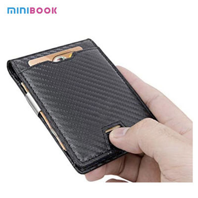 Minibook Rfid Clip Carbon Fiber Wallet Clip Card Holder for Organizing Business Cards