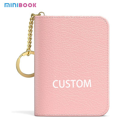 Custom Printing Wallet Mobile Credit Card Holder with Keychain and Portefeuille Femme