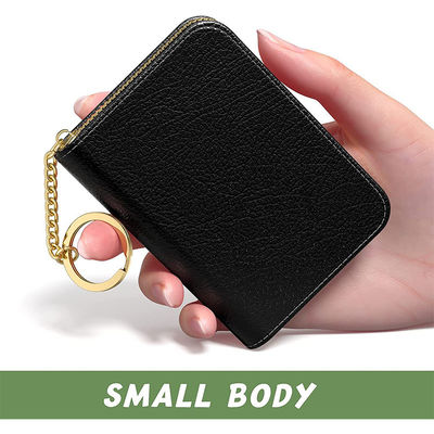 Custom Printing Wallet Mobile Credit Card Holder with Keychain and Portefeuille Femme