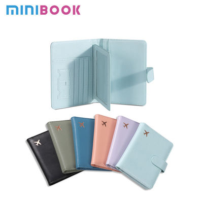 PU Passport Cover Holder Flip Wallet RFID Block Leather Card Case for Family Vacation