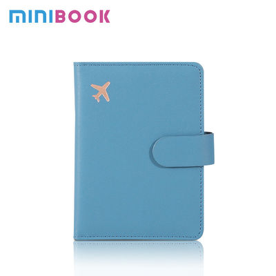 PU Passport Cover Holder Flip Wallet RFID Block Leather Card Case for Family Vacation
