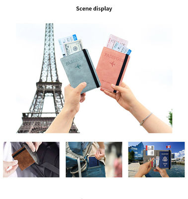 Custom Logo Avaliable Durable Eco Friendly Passport Holder with Sim Pocket Band Strap