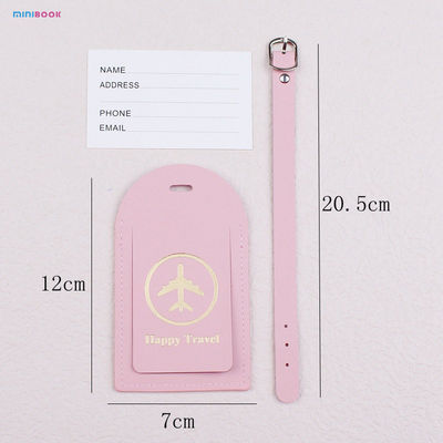 Custom Logo Gold Foiled Passport Holder Luggage Tag Gift Set For Travel Accessories