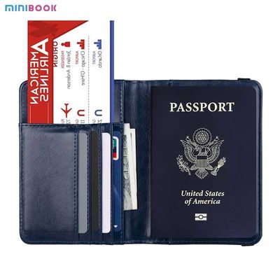 2023 USA Eco Rfid Passport Case Cover Holder Document Organizer Wallet for Vintage PU