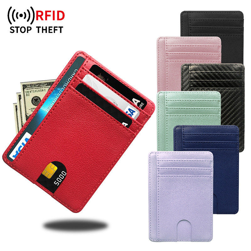 MN-2301 Custom RFID Card Sleeves for Slim Front Pocket Wallet and Solid Color Pattern