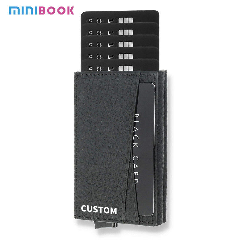 Mix Models Pop Up Aluminum Card Holder Wallet with Coin Compartment and Credit Card