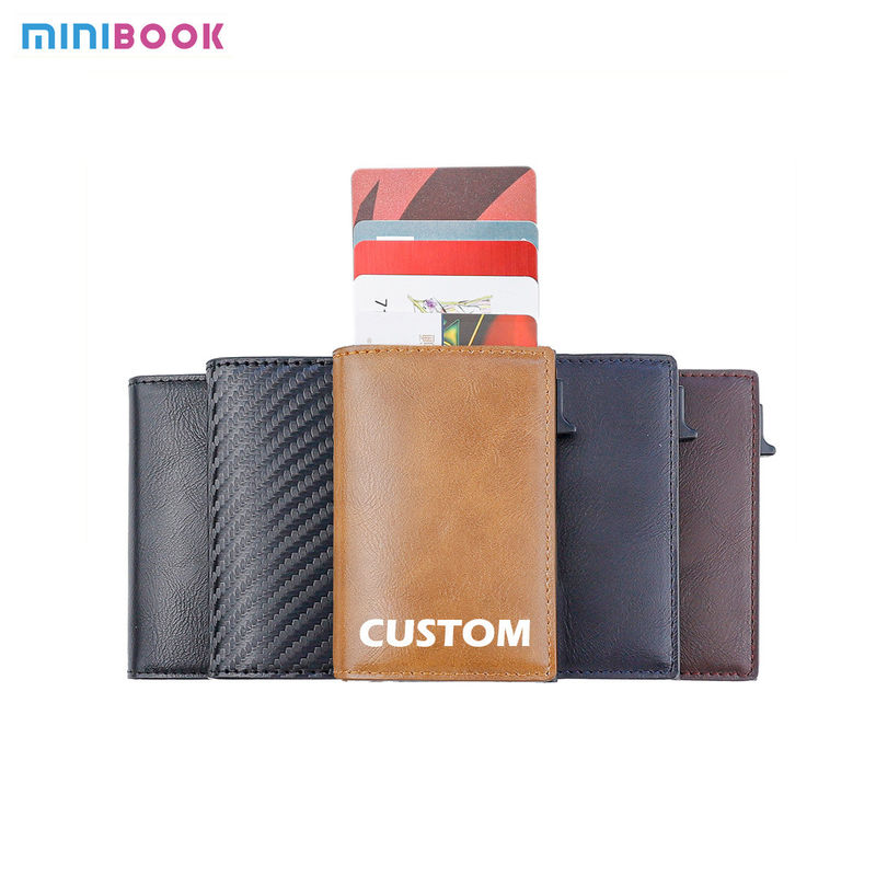 Minimalist Slim Metal Pop Up Rfid Blocking Business Credit Wallet for Daily Life