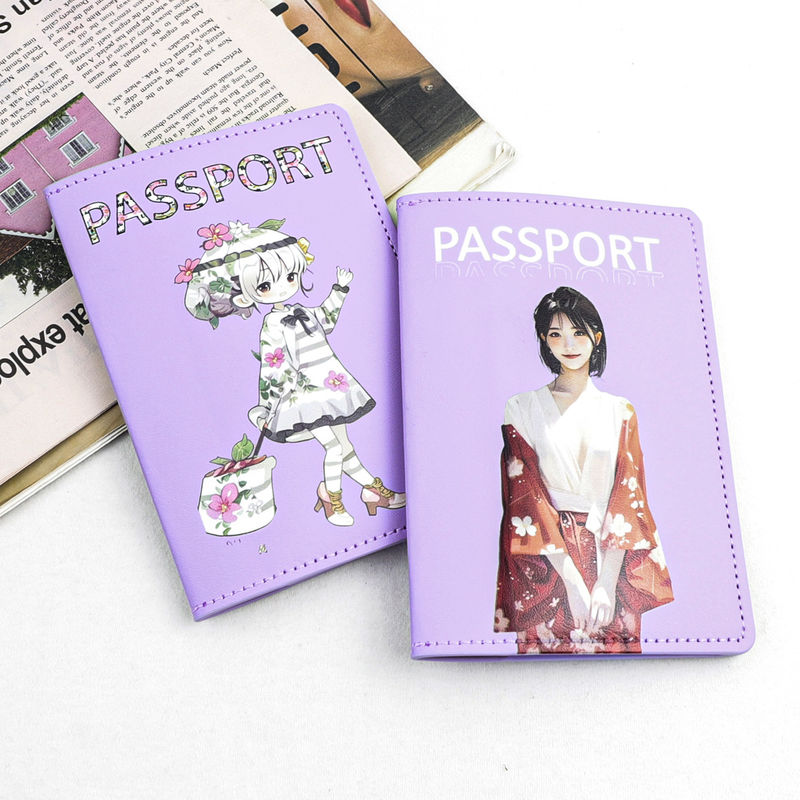 Custom PU Leather Passport Cover with Card Case and RFID Blocking Low MOQ Mix Models