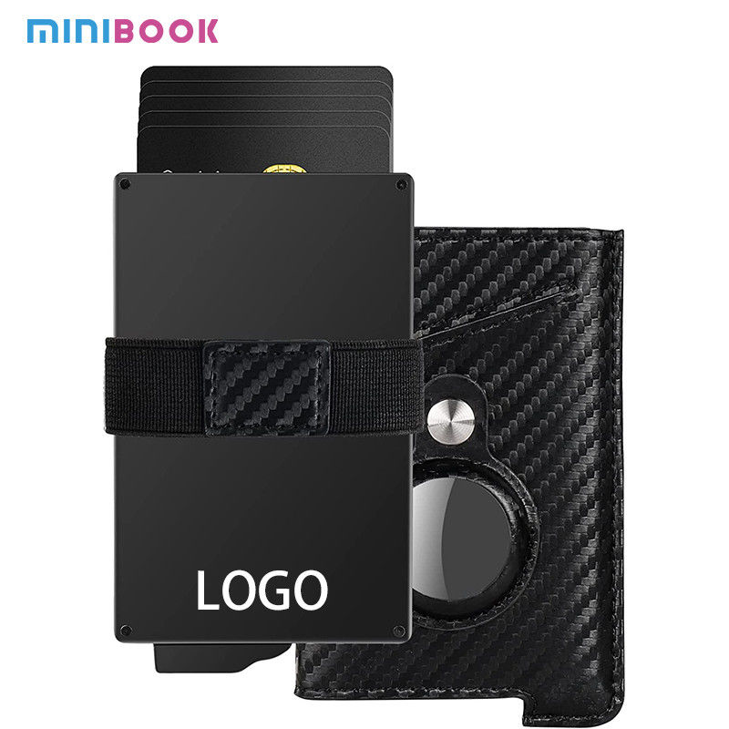 Fashion Style Custom PU Leather Slim RFID Blocking Smart Pop Up Credit Card Holder Wallet for Men
