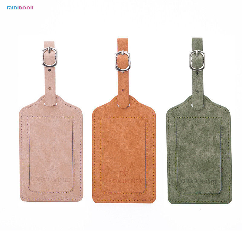 Customized Saffiano Travel Suitcase with Personalized Name Tag and Pu Leather Tag