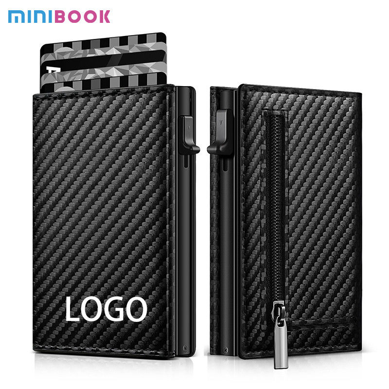 Animal Prints Mens RFID Aluminum Card Holder with Side Push Button and Pop Up Function