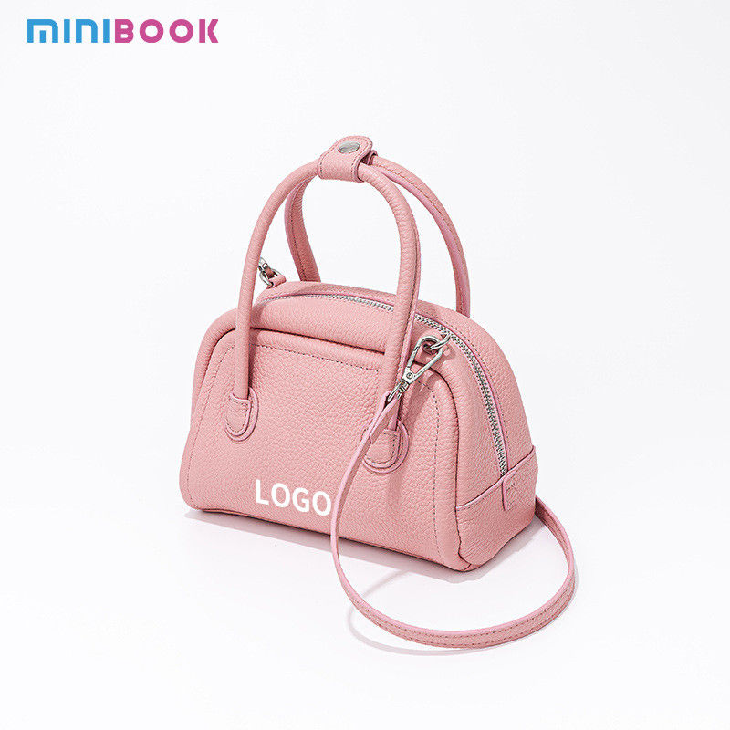 Korea Fashion Ladies Handbags Cowhide Leather Mini Boston Luxury Handbags For Women