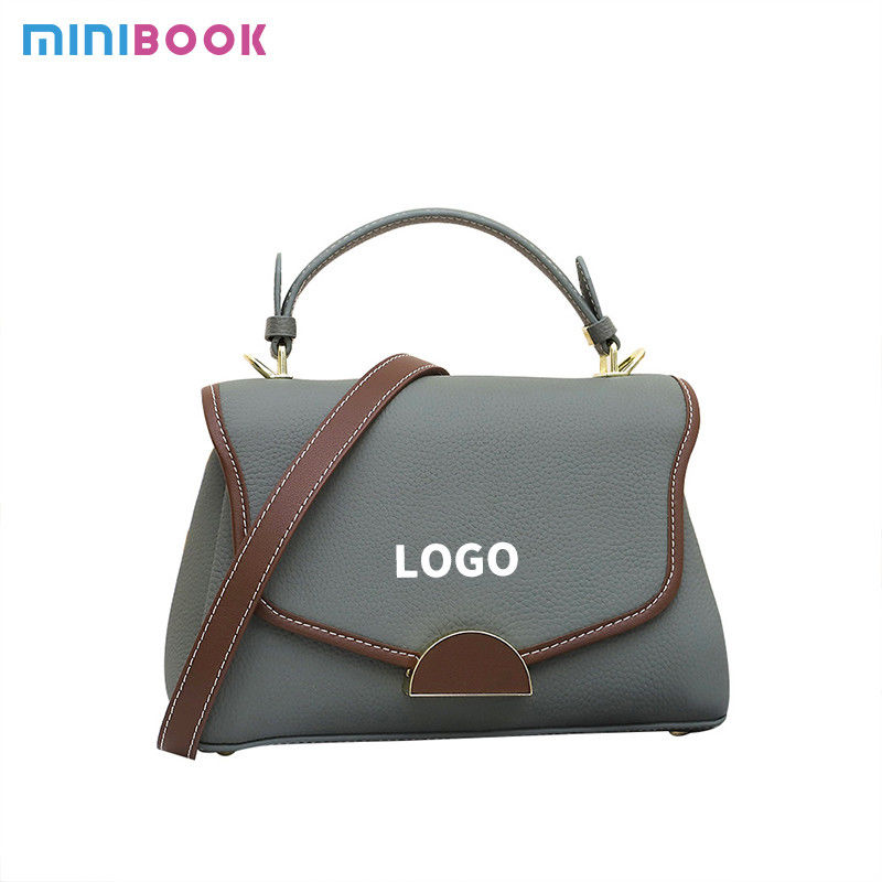 Polyester Lining Exquisite Square Bag Soft Leather Fashionable Handbag for Women