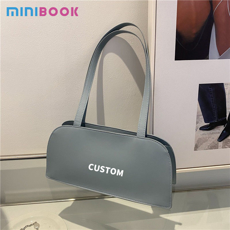 Popular Women's Hand Bags Korean Fashion Solid Color Custom Logo Single Shoulder Bag