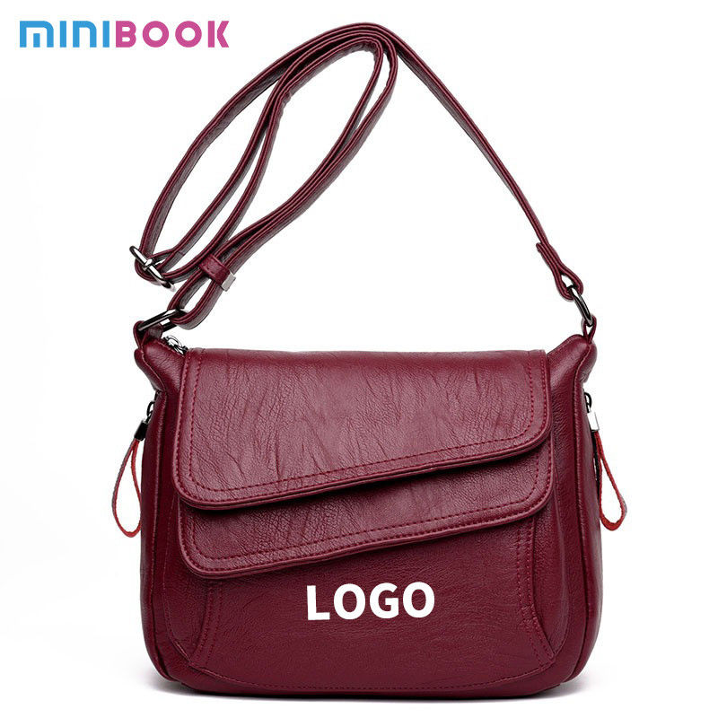 2024 Korean Style Women's Shoulder Bag Soft Leather Crossbody Bag for Daily Life