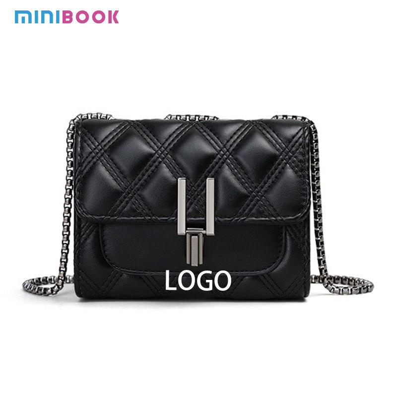 GENUINE LEATHER 2024 Crossbody Summer end Women's Bag Chain Mini Small Square Bag