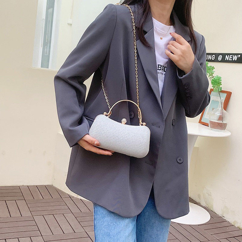 2023 Fashion Trendy Women's Golden Chain Shoulder Bags for Elegant Evening Events