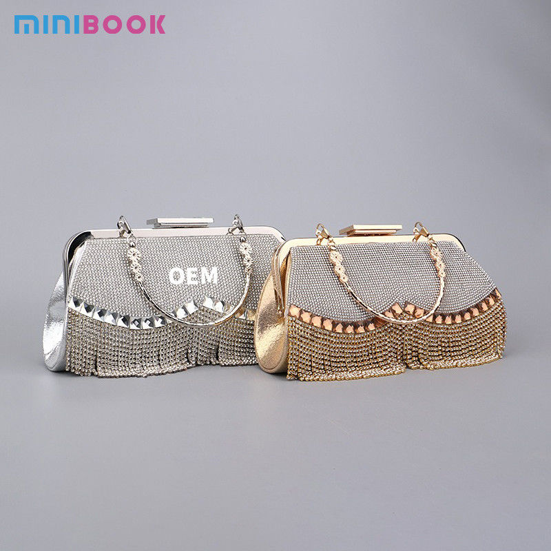 OEM/ODM 2024 Fashion Rhinestone Purse Leather Handbags for Girls and Women