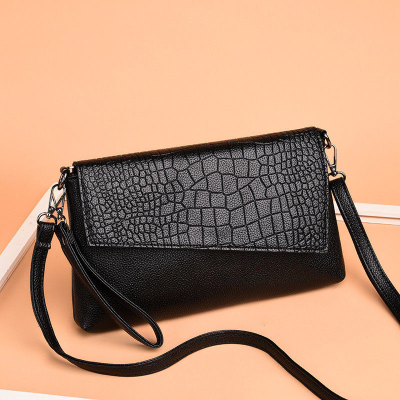 2023 Crocodile Pattern PU Leather Handbag Fashion Cover Envelope Clutch Bag for Women