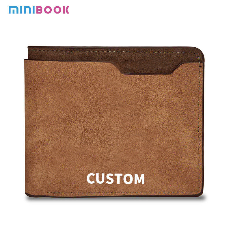 Custom Men's Slim Money Clip Card Holder Wallet with Open Closure and Unique Pattern