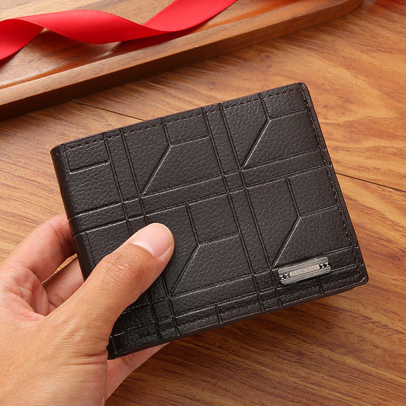 Polyester Lining Classic Men Wallets Short Fashion Coin Pocket Card Holder Male Purse