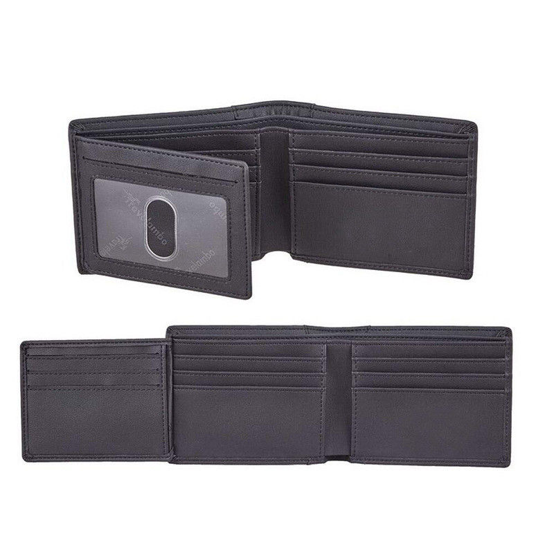Mixed Color Leather Smooth Genuine Wallet Short Daily Life Real Cowhide Men's Wallet