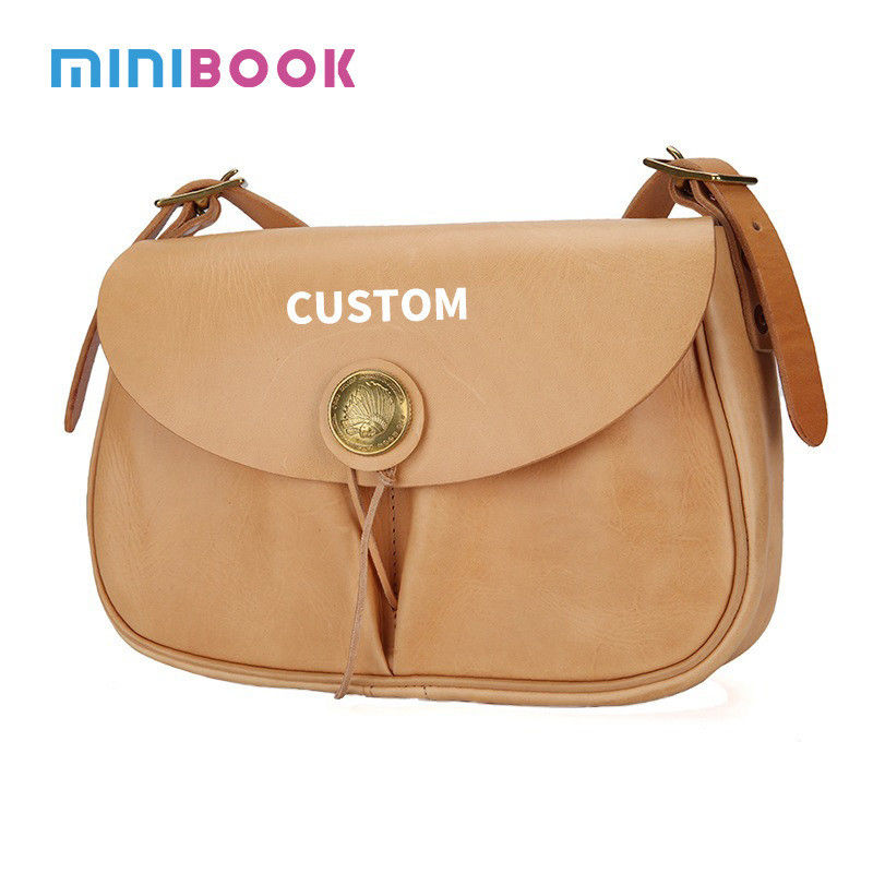Handmade Vintage Men's Shoulder Crossbody Bag with Top-Layer Vegetable Tanned Leather