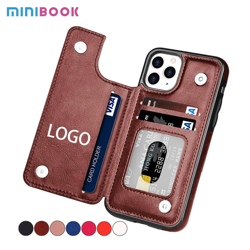 PU Leather Kickstand Phone Case Wallet with Card Slots and Lightweight Design