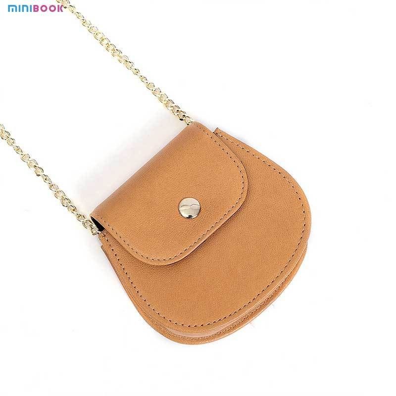 Retro Chain Genuine Cow Leather Mini Lipstick Bag for Women One Shoulder Crossbody