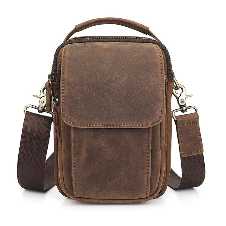 Designer Custom Logo Men'S Messenger Bag With Availiable Sample Genuine Leather