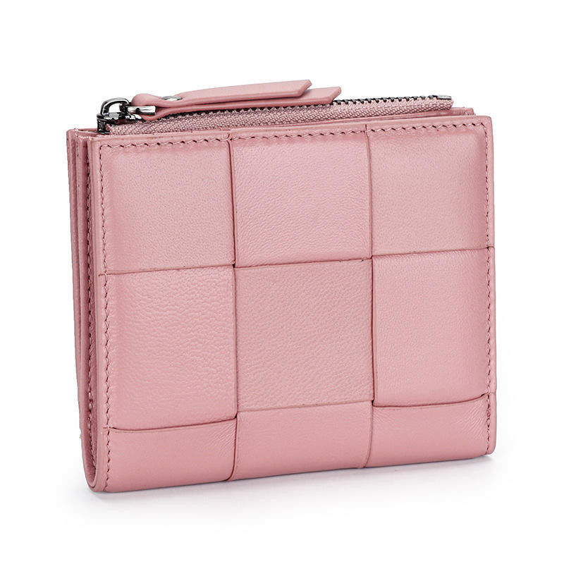 Daily Used Genuine Leather Rfid Blocking Zipper Wallet for Women's Essential Items
