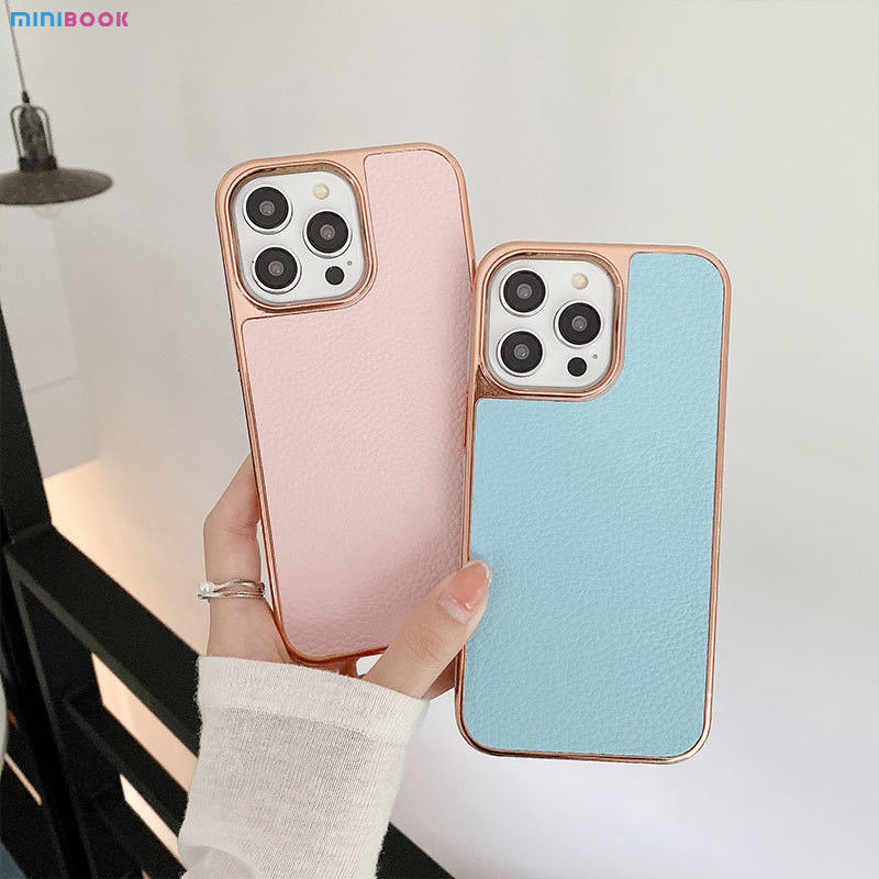 Full Cross Pebble Pattern PU Leather Mobile Phone Case for iPhone 13 14 15 Customized