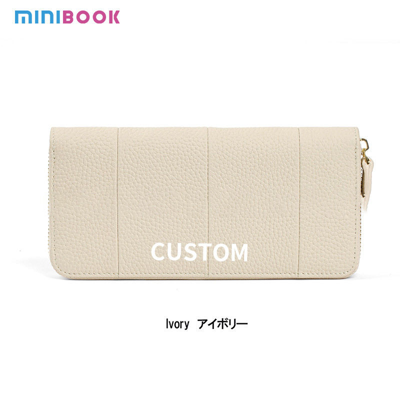 Long Wallet Length Lady Clutch Wallet with Large Capacity and Genuine Leather Material