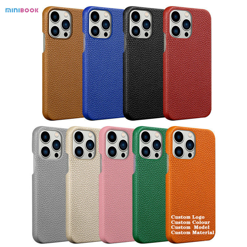 Luxury Design Style Minibook Genuine Leather Phone Case For iPhone 13 14 With OEM/ODM