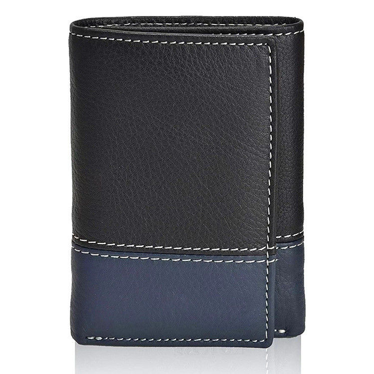 GENUINE LEATHER Mini Minimalist Rfid Credit Card Holder Ultra-thin Designer Money Clip