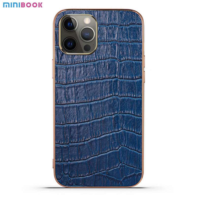 Shockproof Luxury Crocodile Skin Pattern Leather Phone Case for iPhone 12 13 14 Pro Max