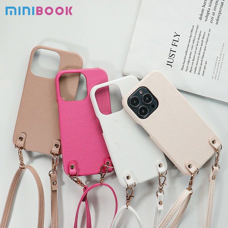 Compatible For Iphone Minibook Customize Logo Lanyard Mobile Cover Cellphone Casing