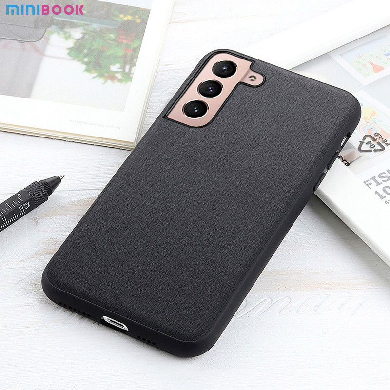 Minibook Luxury Pu Metaler Phone Case Metalluxury Back Cover for Samsung S22 S22 Plus