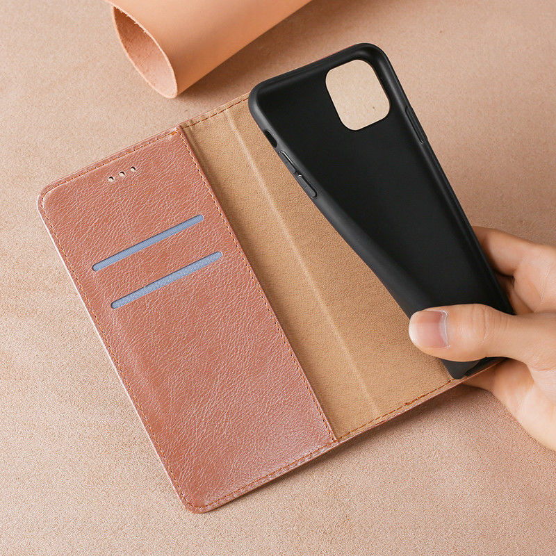 Wireless Charge Support PU Leather Phone Case for iPhone X XS XR 12 13 14 15 Pro Max