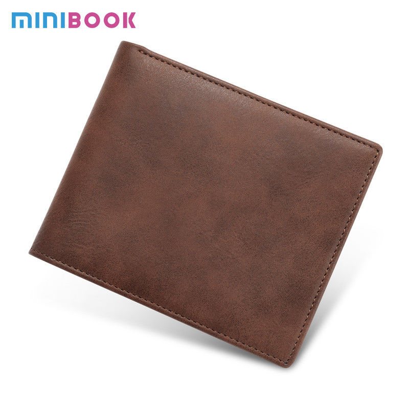 Men's Minimalist PU Leather RFID Blocking Card Holder Wallet with Custom Logo Avaliable