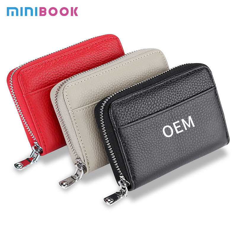 Style Fashion Genuine Leather RFID Blocking Fashion Credit Card Wallet for Young Girls